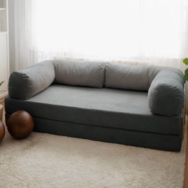 Atelier Del Sofa Nook Sofá-Cama de 3 Plazas Antracita